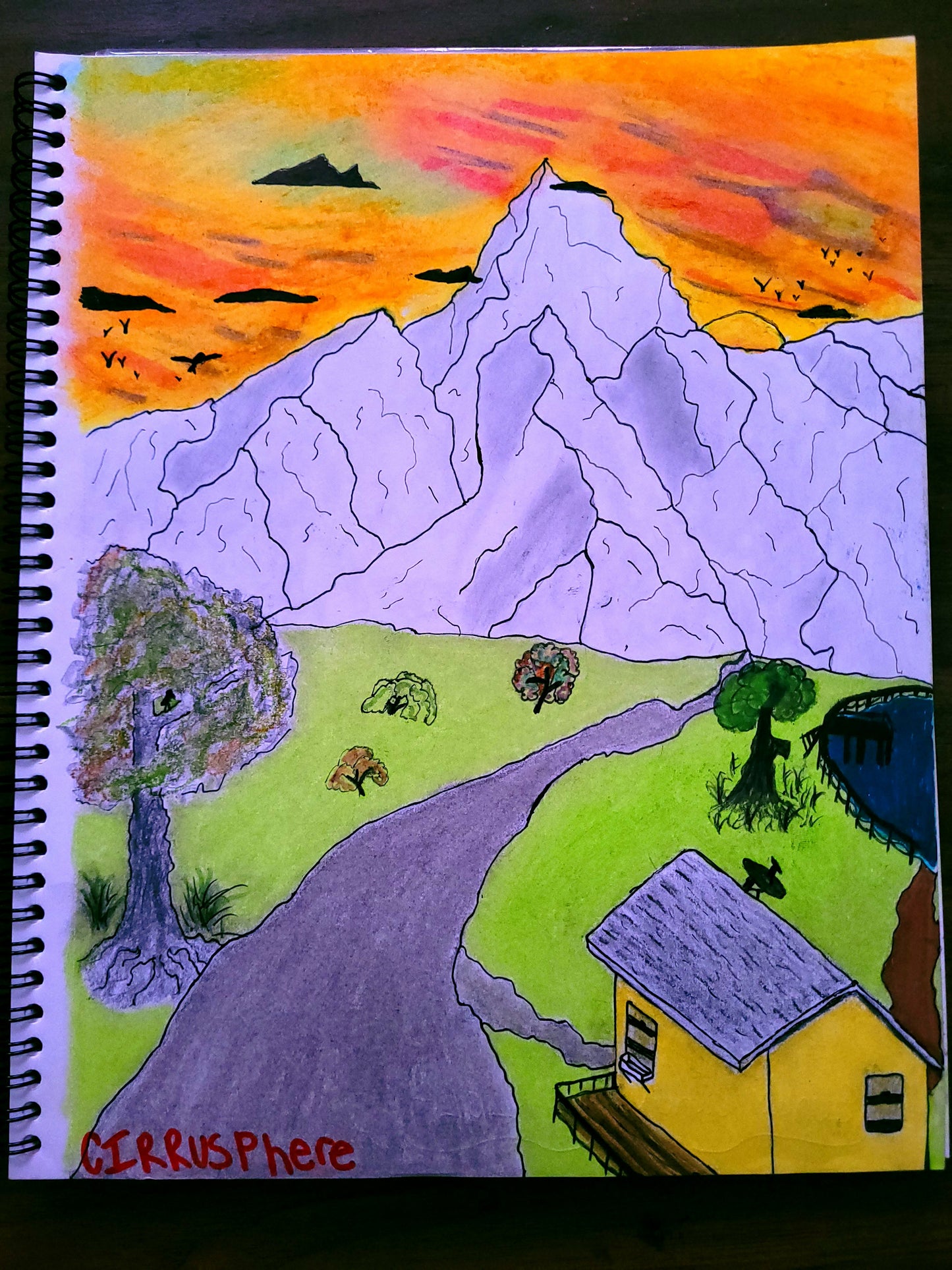 "Happy Mornings" A hand drawn landscape by CIrrusphere